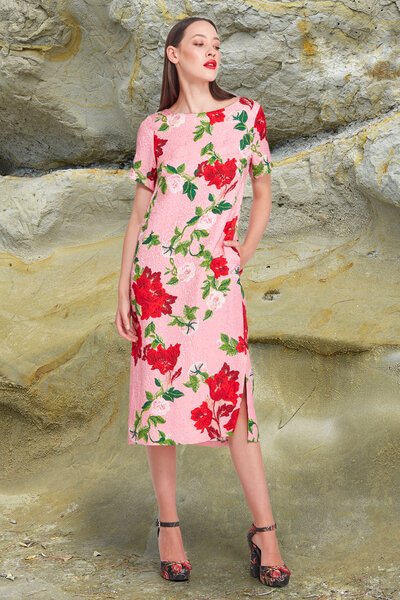 Dress Addict Cotton Dress Lime Floral Print